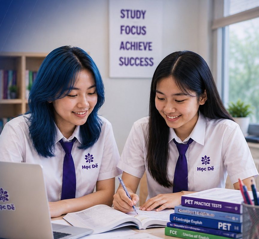 Học sinh luyện thi chứng chỉ Cambridge PET và B2 First